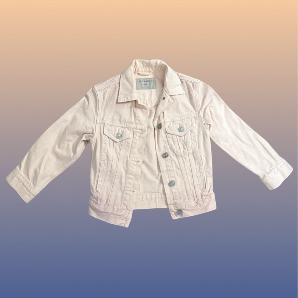 ALLSAINTS Pale Pink Denim Jacket